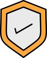 Safety Line Filled Icon vector