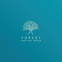 agricultural tree logo icon for forest growth template vector