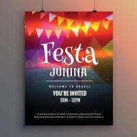 festa junina party invitation flyer design template vector