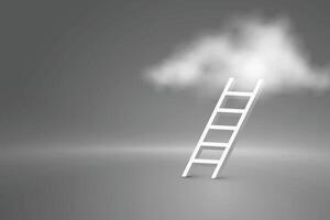 3d style growth ladder background climb up for success and progress vector