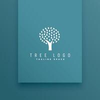 natural tree logo icon template with tagline space vector