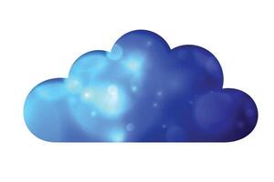 papercut style beautiful blue cloud background design vector