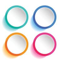 3d style modern circular web button in collection vector