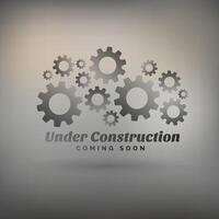 abstract under construction gears background in different styles vector