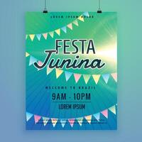 latin american festa junina festival poster flyer design template vector