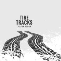 tire tracks mark in perspective vector