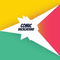 comic background with bright halftone effect vector