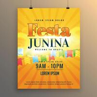 festa junina carnival flyer poster design background vector