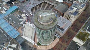 antenn se av central birmingham stad av England under solnedgång. England förenad rike. Mars 30:e, 2024 video