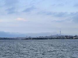 View of the Asian part of Istanbul at sunset photo