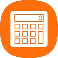 Calculato Glyph Curve Icon vector