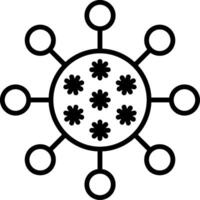 Bacteria Line Icon vector