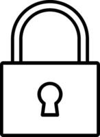 Lock Line Icon vector