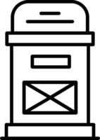 Postbox Line Icon vector