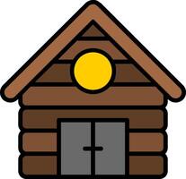 Cabin Line Filled Icon vector