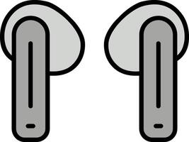 Earbuds Line Filled Icon vector