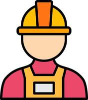 Electrician Line Filled Icon vector