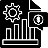 Interest Rate Glyph Icon vector