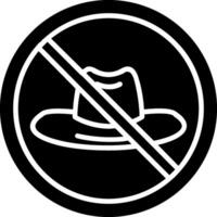 Prohibited Sign Glyph Icon vector