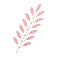 Pink botanical tree branch decorative romantic element floristic composition 3d icon vector