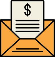 Mailing Lists Line Filled Icon vector