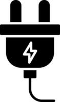 Power Cable Glyph Icon vector