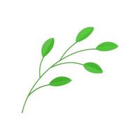 Botanical greenery organic tree branch natural summer spring bio plant 3d icon realistic vector