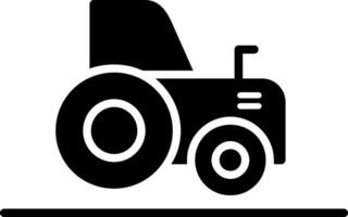 Tractor Glyph Icon vector