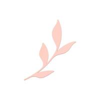 lozano árbol rama de madera vástago rosado césped con hojas decorativo elemento 3d icono realista vector