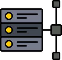 Data Stacks Line Filled Icon vector