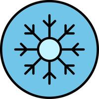 Frost Line Filled Icon vector