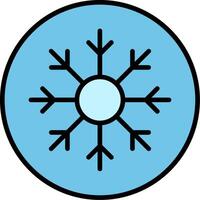 Frost Line Filled Icon vector