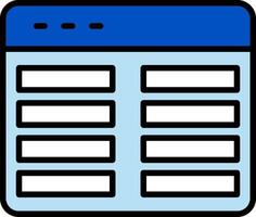 Web Programming Line Filled Icon vector