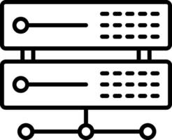 Server Line Filled Icon vector