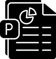 Powerpoint Glyph Icon vector