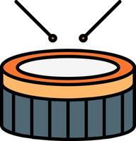 Snare Drum Line Filled Icon vector