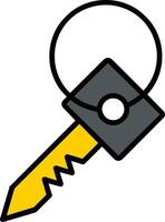 Key Line Filled Icon vector