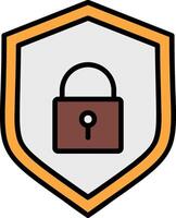 Database Protection Line Filled Icon vector