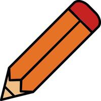 Pencil Line Filled Icon vector