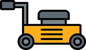 Lawn Mower Line Filled Icon vector