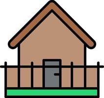 Pavilion Line Filled Icon vector