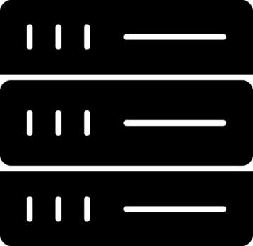icono de glifo de base de datos vector
