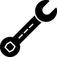 Spanner Glyph Icon vector