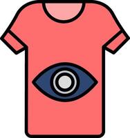 T Shirt Line Filled Icon vector