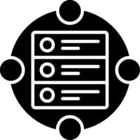 Data Flow Glyph Icon vector