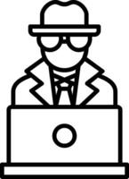 spyware Line Filled Icon vector