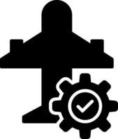 icono de glifo de vuelo vector