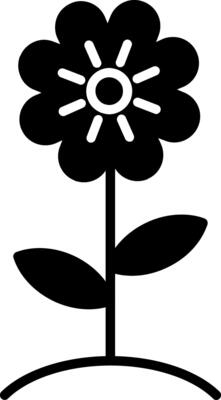 Flower Glyph Icon