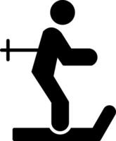 Skiing Glyph Icon vector