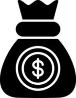 Money Glyph Icon vector